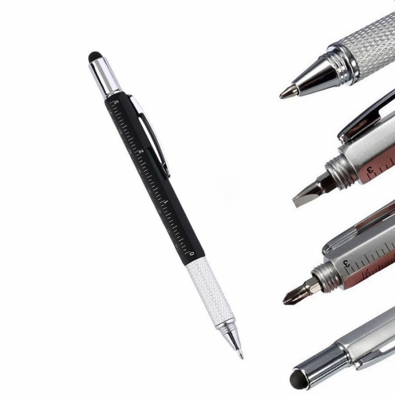 Pix multifunctional 6 in 1, surubelnita plata si cruce, rigla, capat touchscreen, nivela cu bula - imagine 19